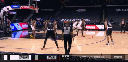 20210222篮网VS快船全场比赛攻防细节分析（上）