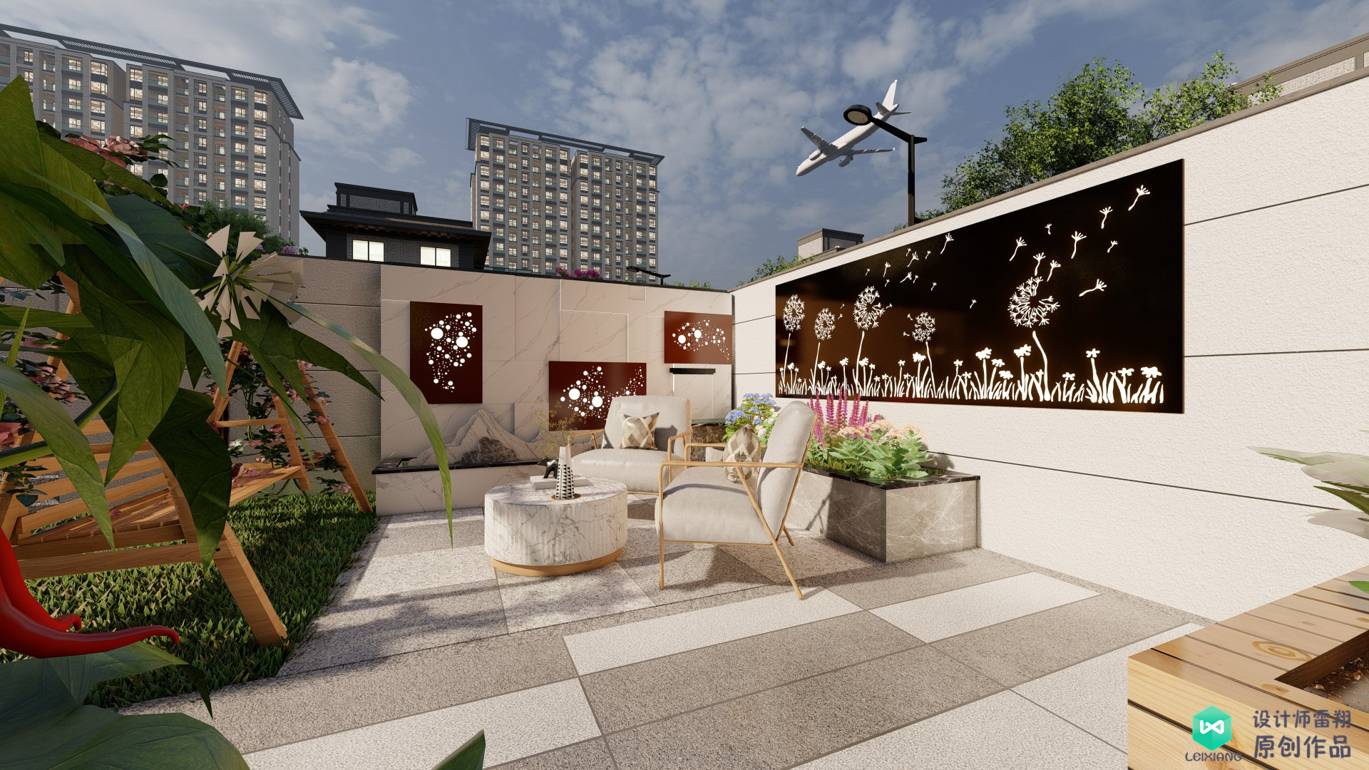 老公买下85㎡庭院，地面非要全部做硬化铺装，邻居竟想照着装