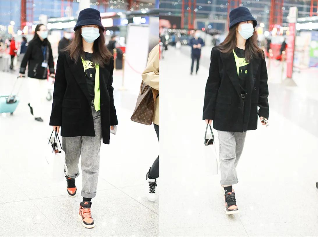 赵今麦穿搭秋冬裤子,赵今麦黑裤子穿搭