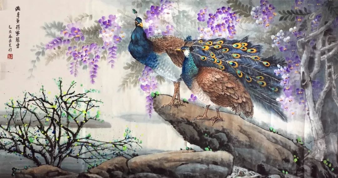 花鸟的作品欣赏,中式花鸟作品欣赏