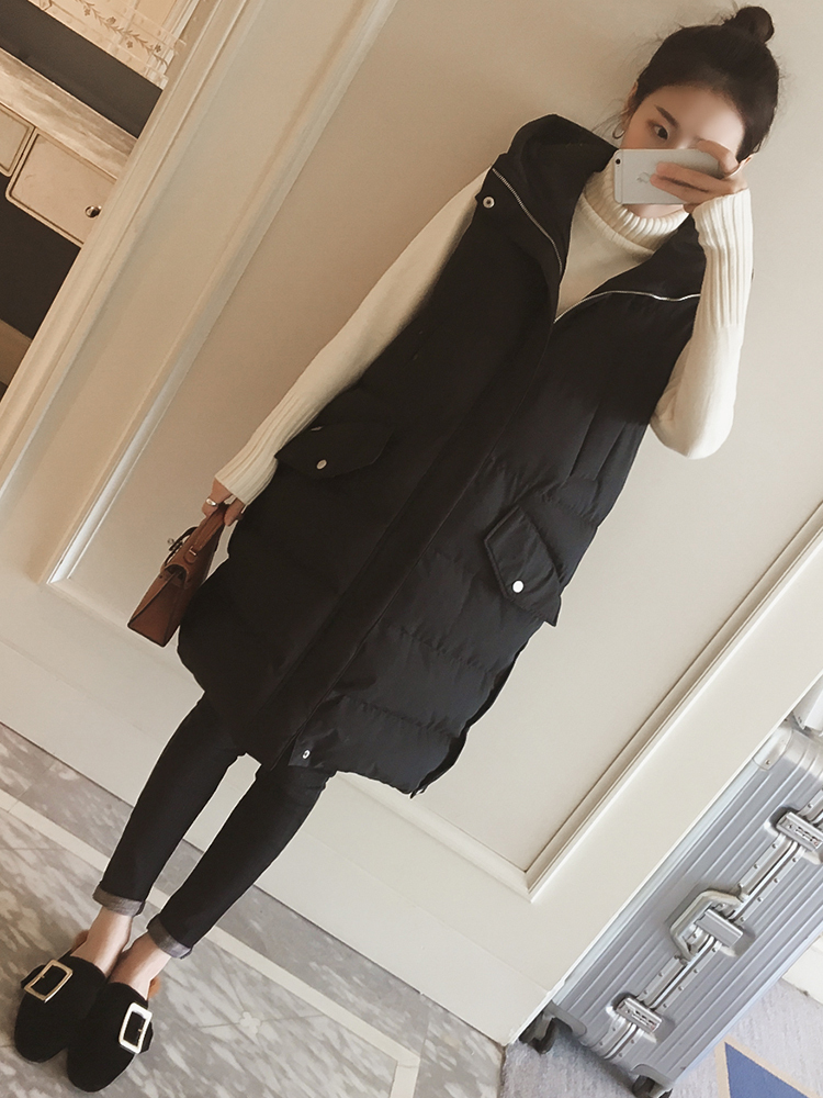 中长款洋气时髦马甲版型正,长款修身棉马甲怎么搭配