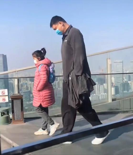 姚明和他女儿身高对比图,姚明和他女儿身高