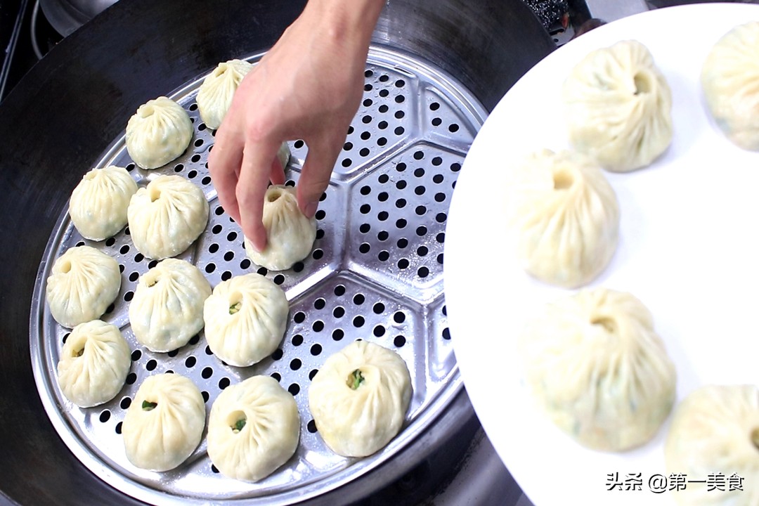 不揉面素包子,不发面的素馅包子做法