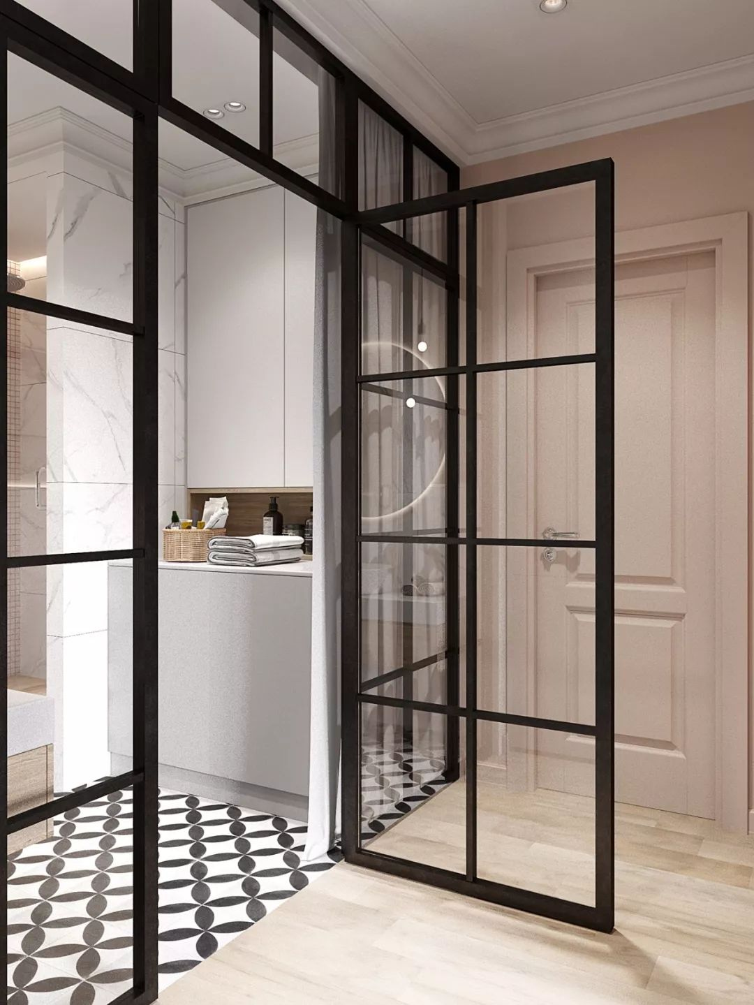 入户门正对卫生间门挂珠帘有用吗,入户门正对卫生间门怎么挂葫芦