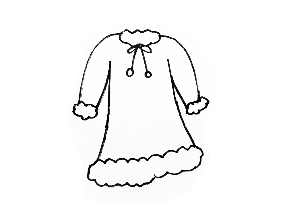 简笔画衣服教程幼儿园,衣服简单亲子简笔画