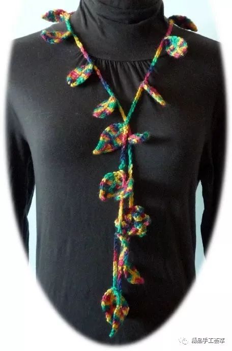 钩针毛衣链教程,手工编织毛衣链款式图