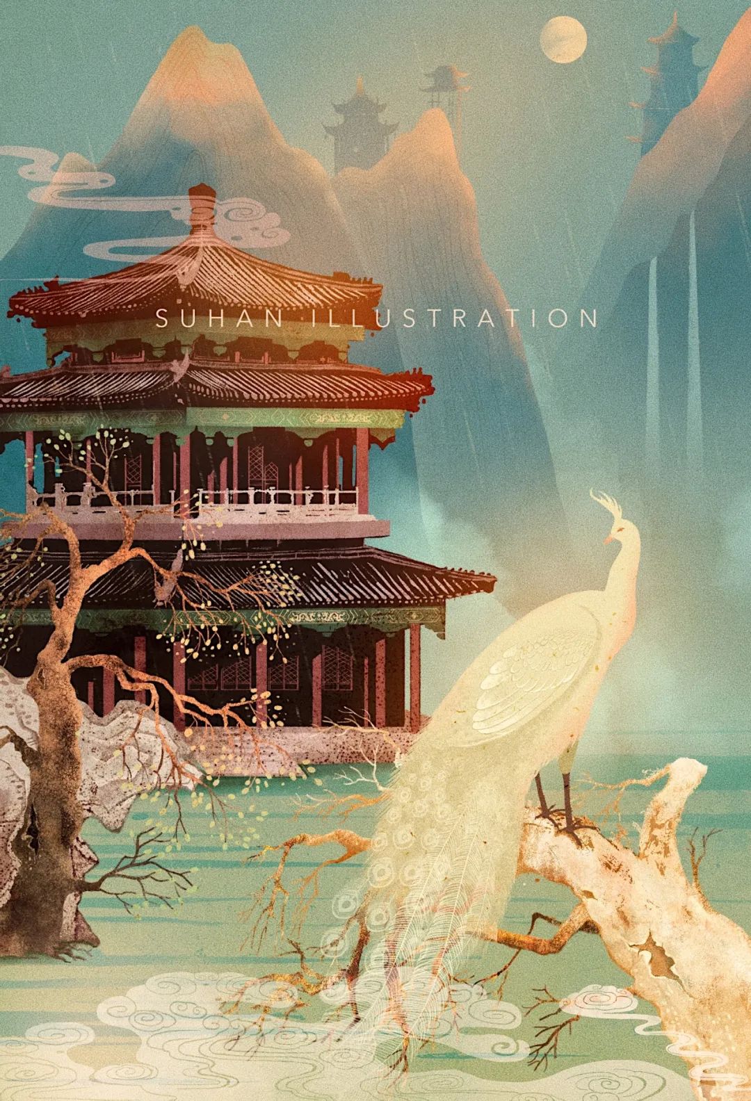 90年代画风的插画师,90后插画师画出美丽乡村