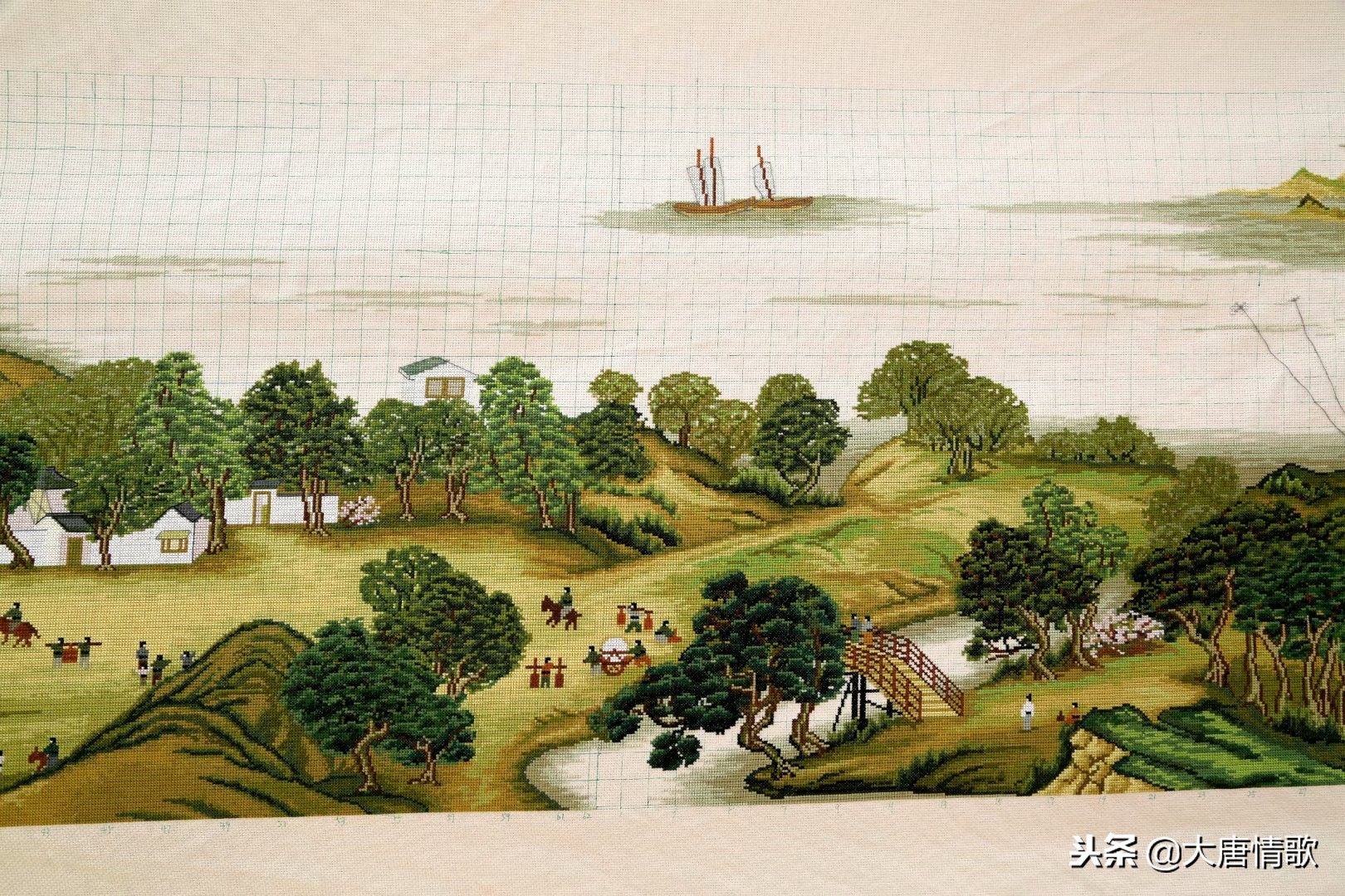 十字绣清明上河图完整照片,清明上河图十字绣真实视频