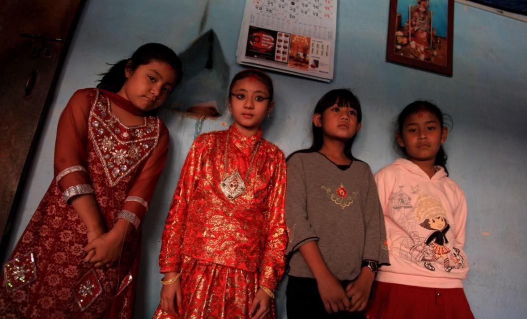 尼泊尔活女神的童年,尼泊尔活女神小时候