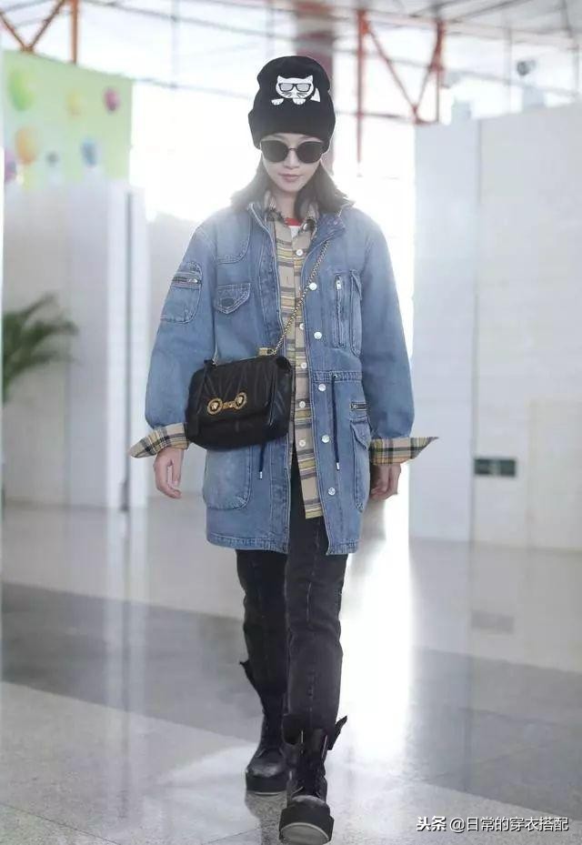 来看机场女王杨幂穿搭,杨幂穿搭机场秀