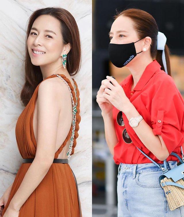 华裔富婆伍伦盼，穿荧光绿背心减龄，背35万爱马仕有夏日气息