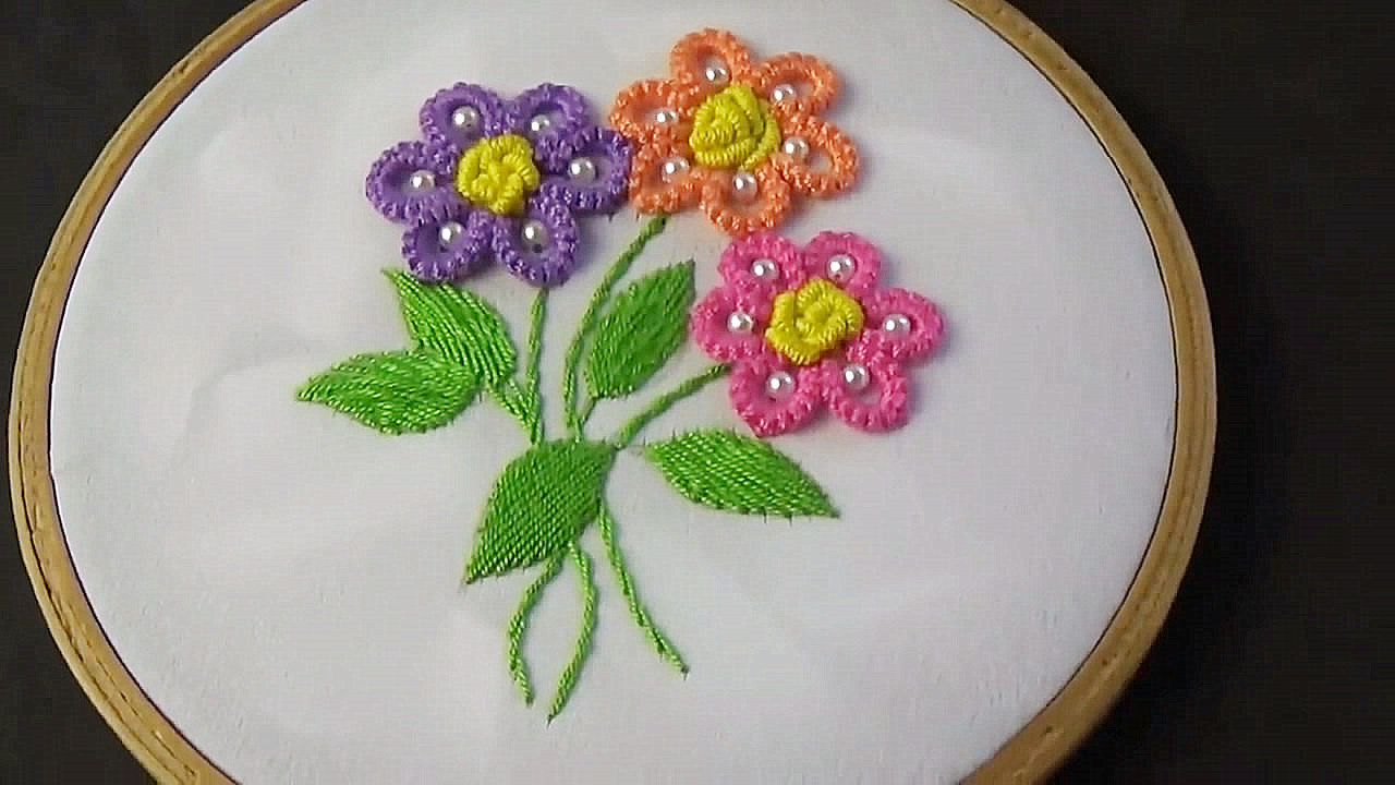 手推绣绣花新手入门教程,如何绣花简单又好学