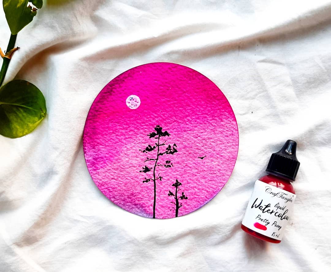 用固体水彩来写merrychristmas,水彩画作品卡通入门