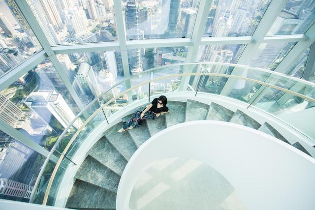 重庆曼哈顿风景,从白天到晚上夜景视频