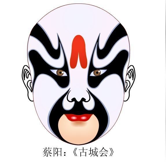 戏曲人物脸谱儿童画,自己创作的戏曲脸谱