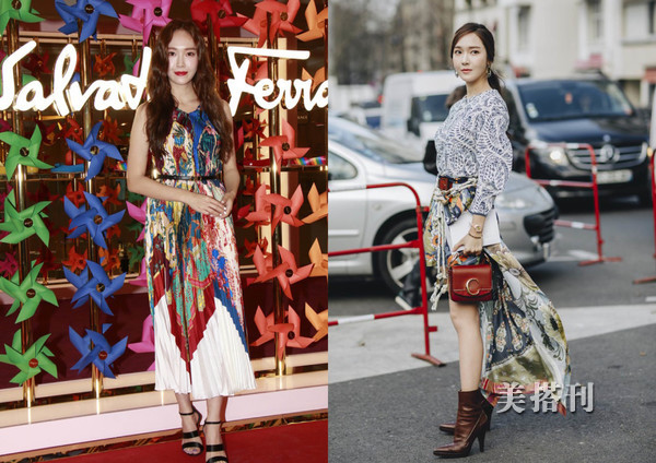 美到极致的印花连衣裙,秋季气质印花法式修身减龄连衣裙