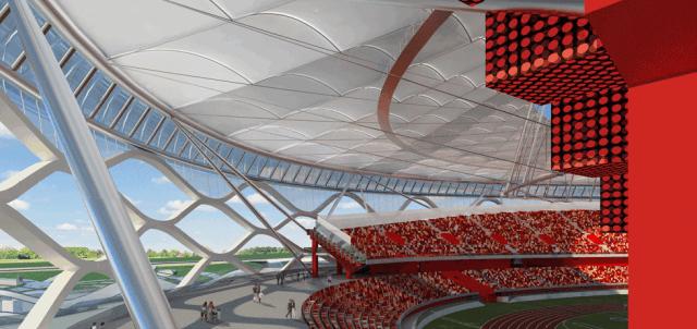 安阳文体中心体育场钢结构,北京建工工人体育场钢结构