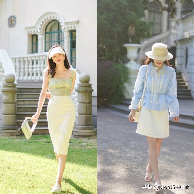 米色半身裙今年最火的半身裙,气质显瘦半身裙时尚减龄超有气质