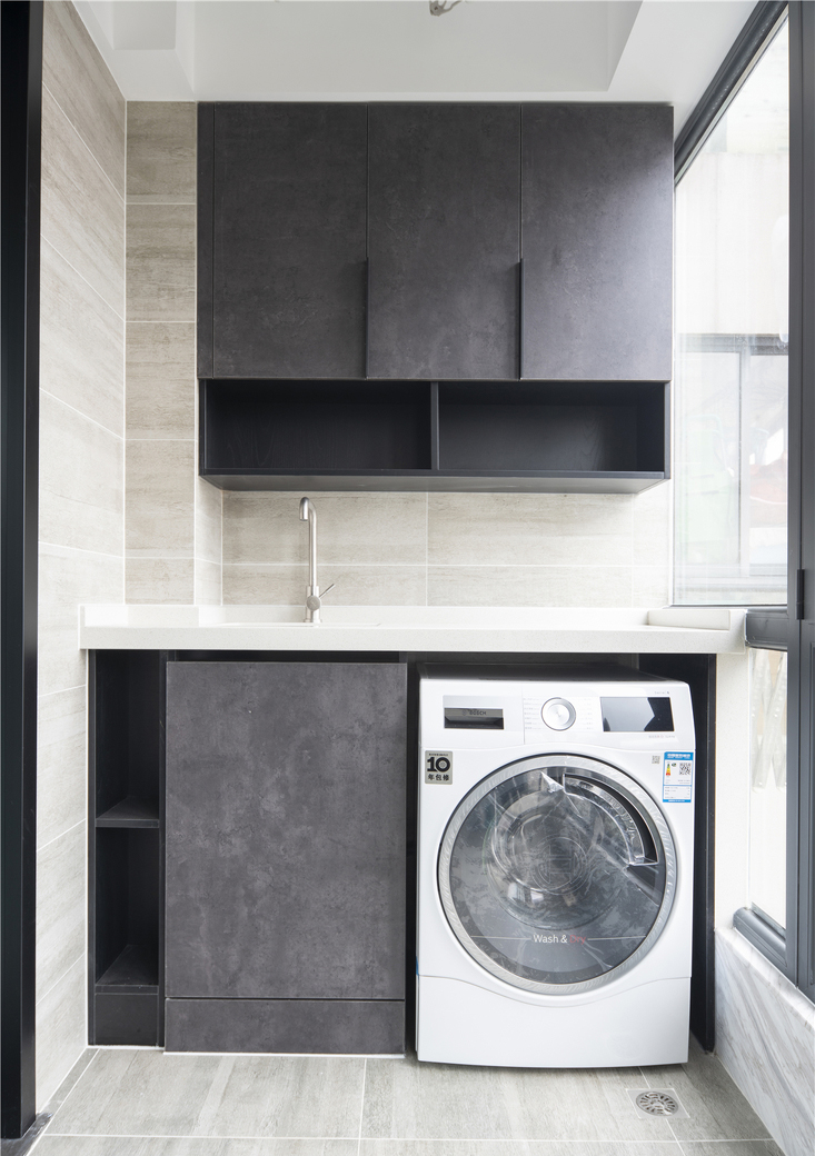 新房装修小洗衣机放哪里比较好,小户型卫生间洗衣机怎么放