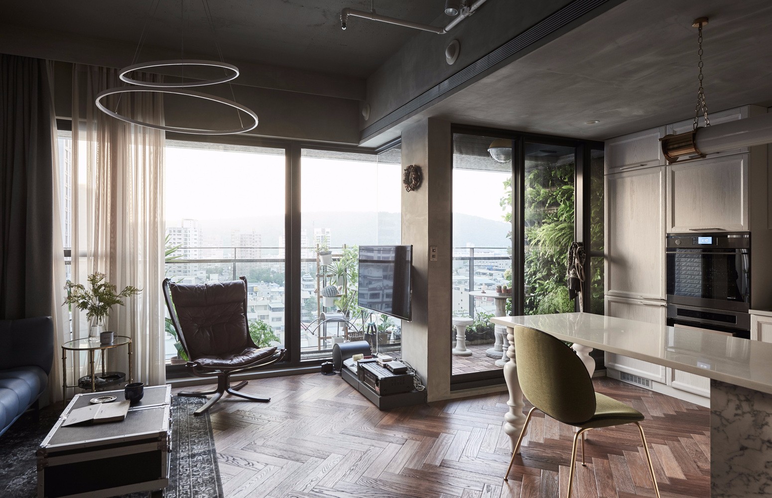 毛坯工业风最省钱装修攻略,客厅工业风高级感装修效果图