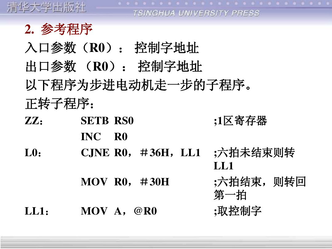 清华大学55页PPT讲解步进电机的单片机控制