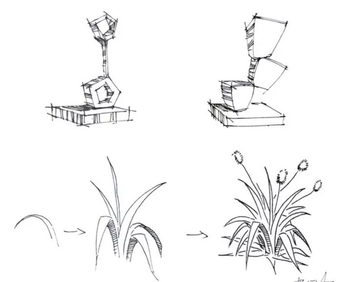 速写风景初学者入门教程炭笔,6-12岁儿童风景速写课程入门网课