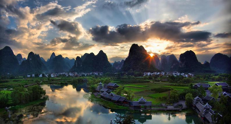 盛世山水盆景,盛世山水原创