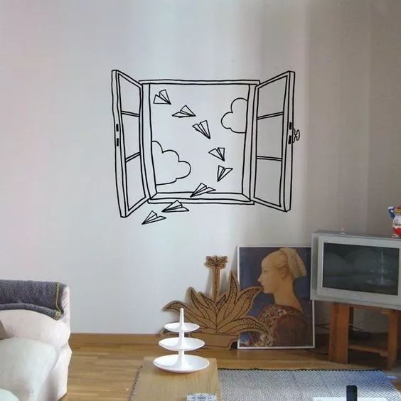 你家的墙贴,墙绘自己的家