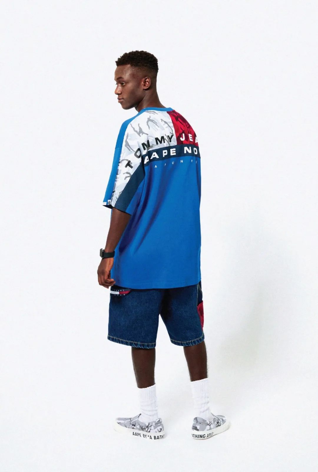 tommyjeans双拼色,tommy和bape联名款鞋