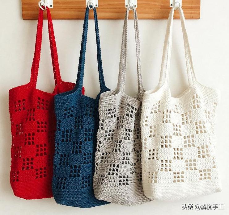 简单漂亮的小包包钩针教程,韩国钩针钩桌布花样教程