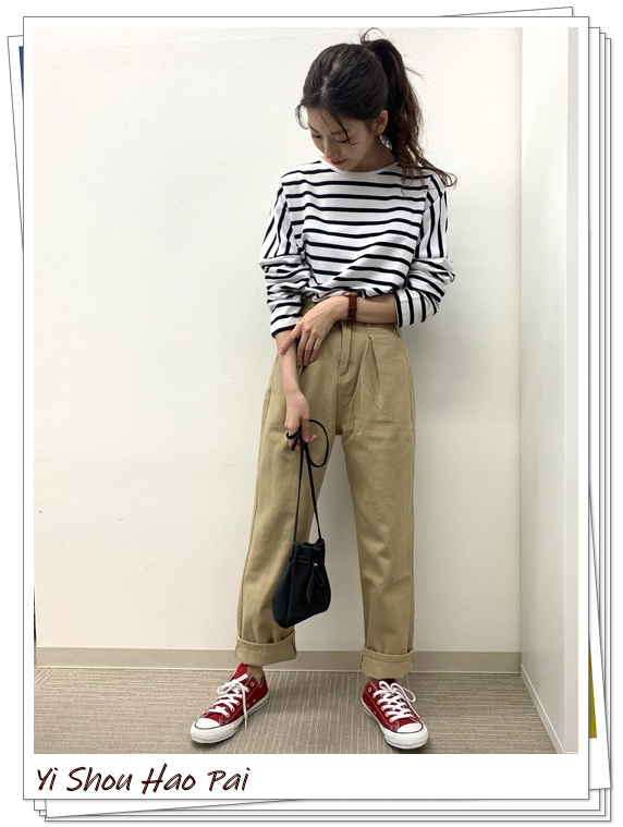 红色匡威鞋怎么搭配好看,红色匡威穿搭经典款