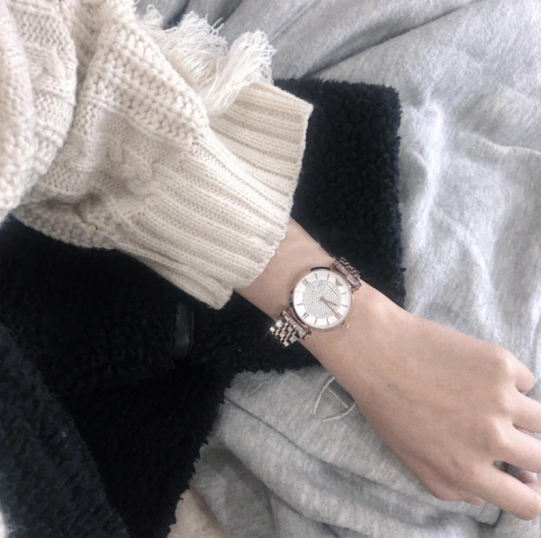 阿玛尼满天星金色手表布带,阿玛尼满天星送男友