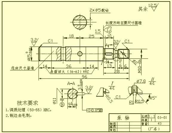 机械设计图纸的表格尺寸,机械图纸中侧边孔尺寸标注方法