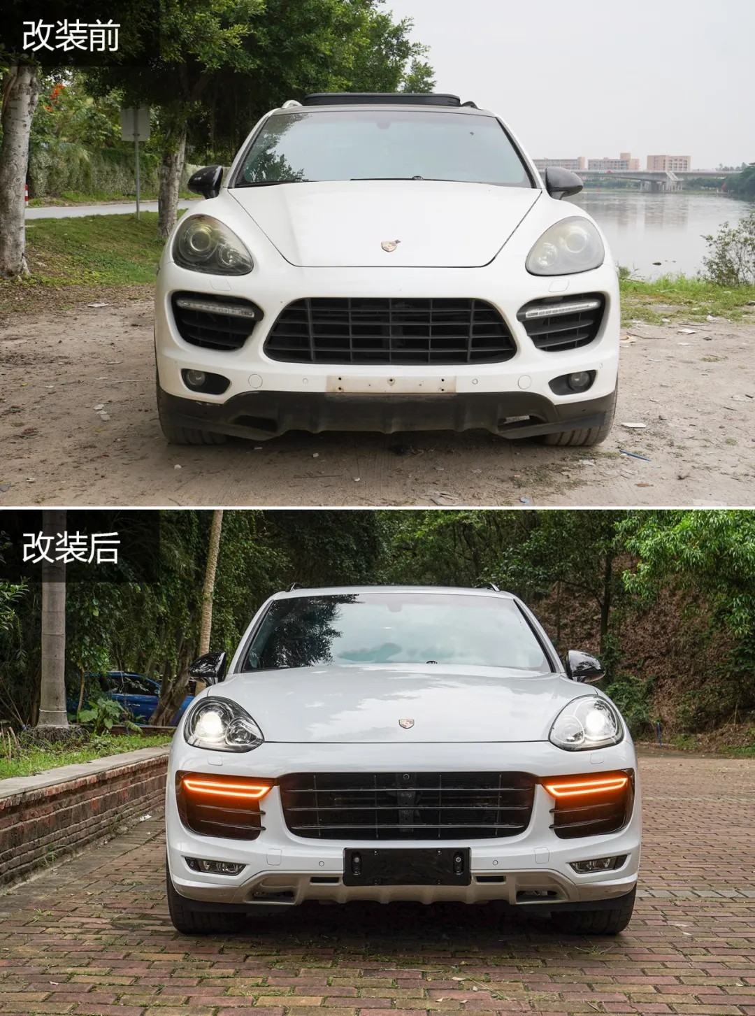 13年卡宴翻新后黑色外观,13年保时捷卡宴翻新