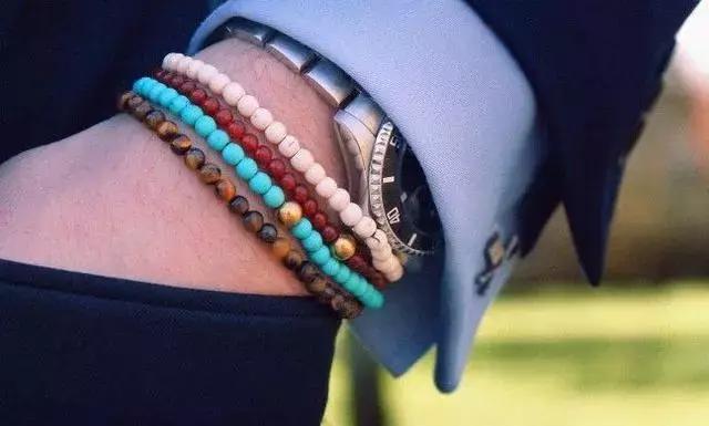 男士简约手串搭配,男人手串搭配