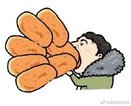 王思聪吃热狗表情包动图,王思聪花式吃热狗