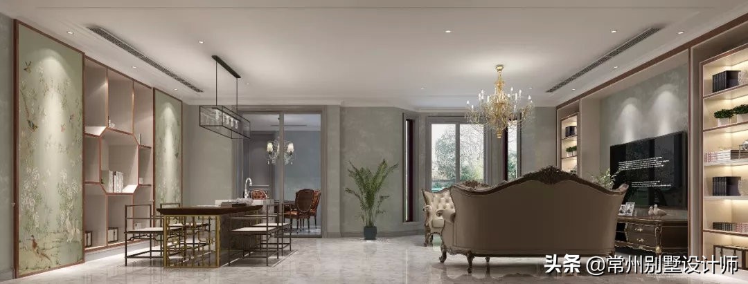 常州新中式别墅装修图,常州法式轻奢别墅装修