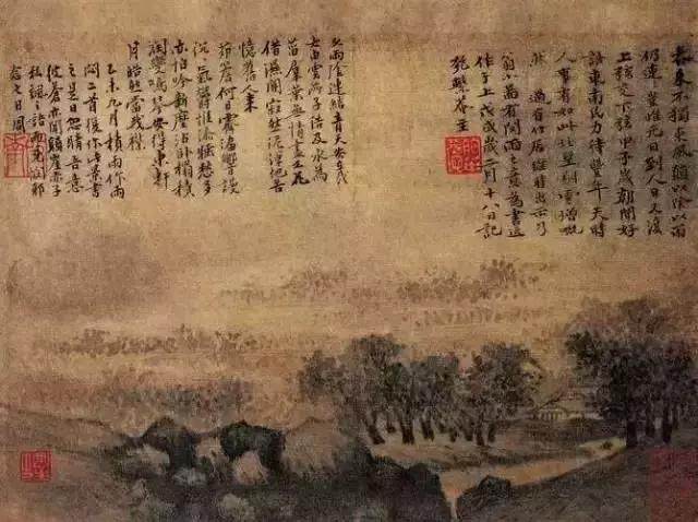 小央美水墨画作品欣赏,40幅养眼浅绛山水画