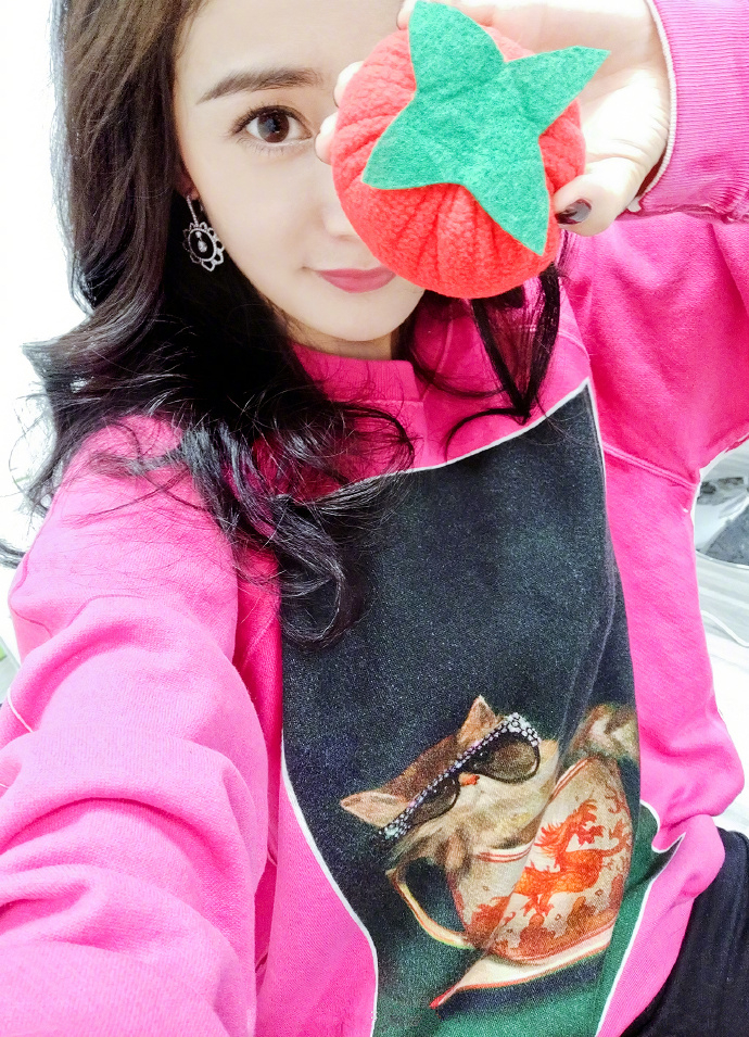 杨幂教你早春穿搭时髦卫衣正当时,杨幂gucci粉色卫衣