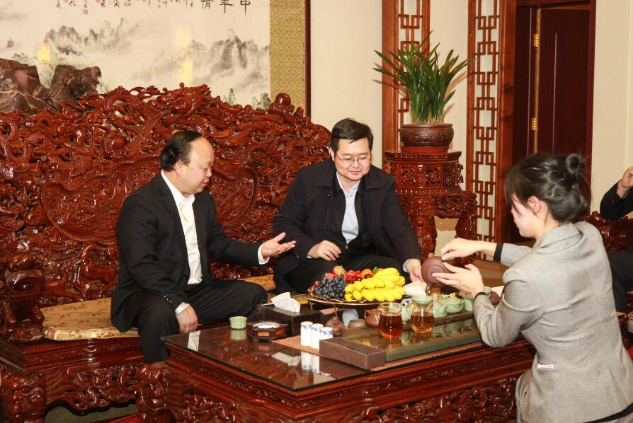 董事长王伟、总裁杨永恒与长春市常务副市长一行洽谈投资事宜