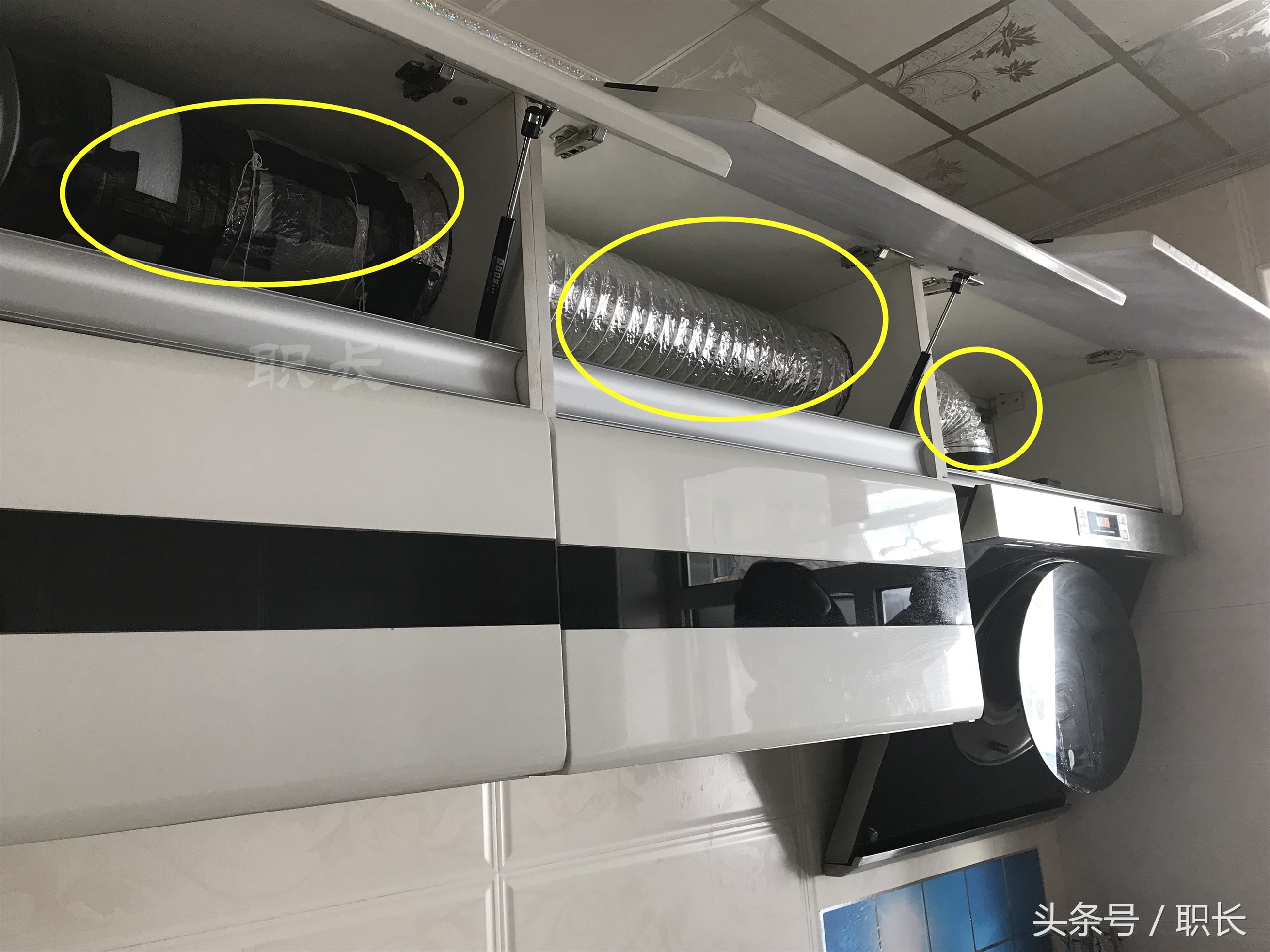 排烟管道怎么不占用橱柜空间,厨房排烟管在吊柜里怎么处理