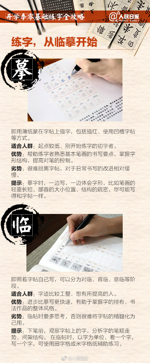 收藏！零基础练字全攻略，新学期练就“高颜值”好字