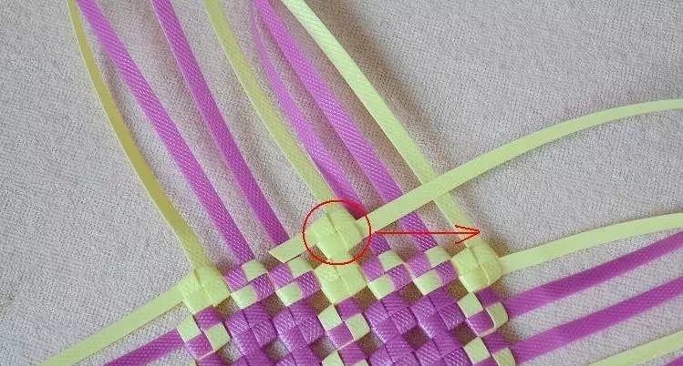 塑料带手工编织篮子收纳筐,塑料袋收纳筐