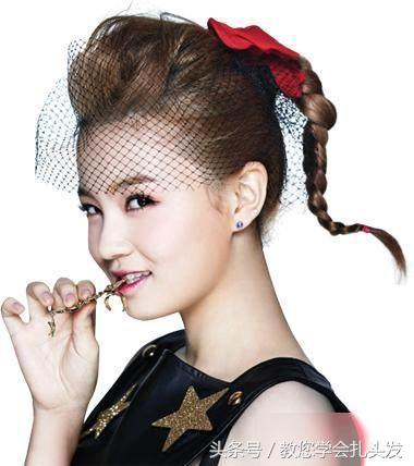 俏皮减龄中长发发型扎法,扎发发型简单又好看中长