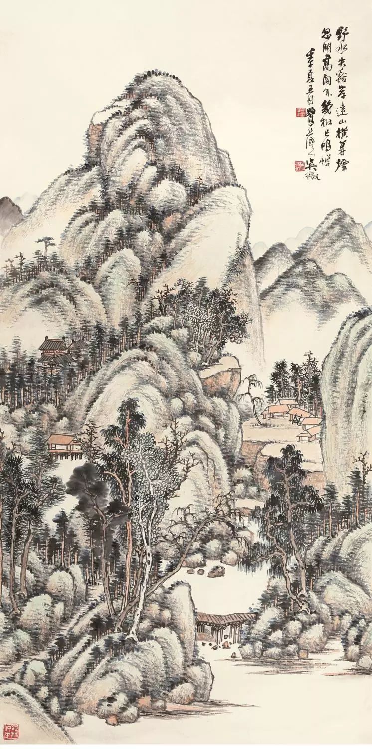 写意山水花鸟画精品欣赏,吴待秋山水画精品欣赏图文