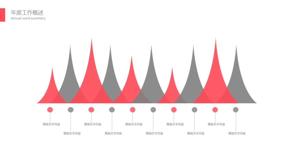 高级感ppt分享白色简约ppt模板,红色和灰色配色的ppt