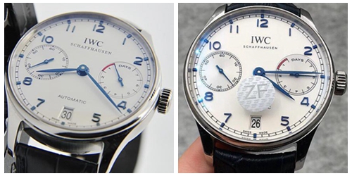 万国葡计zf真假对比,怎么鉴别万国葡7表的真假