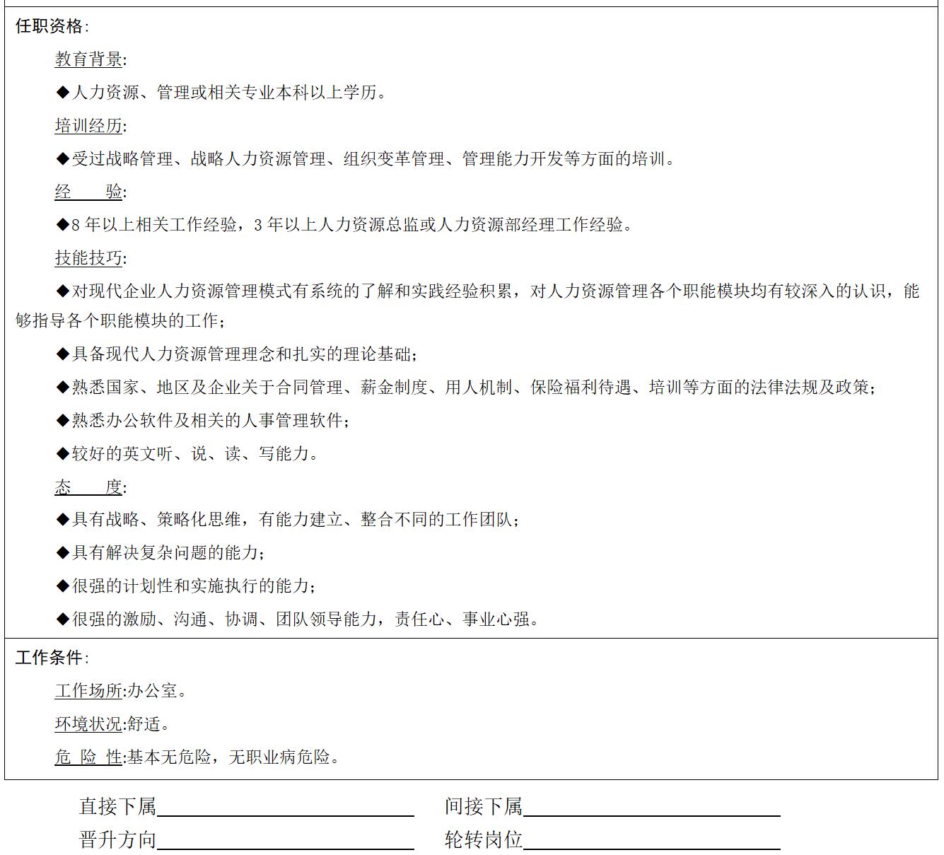 核心岗位职责说明书,工作岗位及岗位职责大全