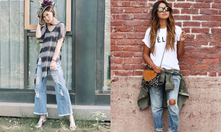 牛仔裤破洞越大越时髦,男牛仔裤时尚破洞薄