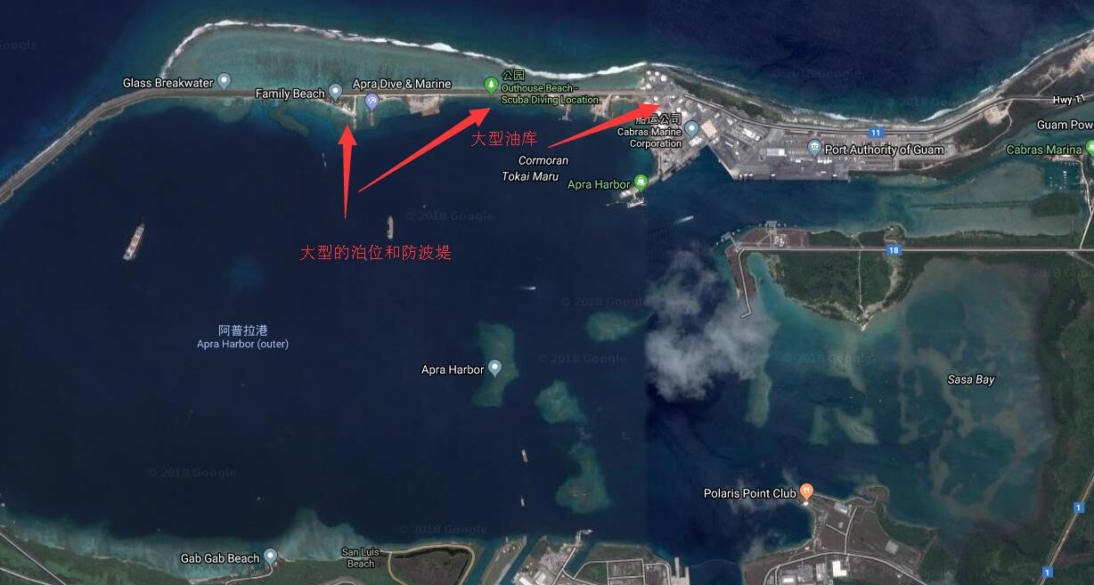 关岛基地卫星图,卫星图看全世界